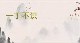 一丁不识