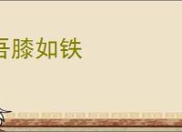 吾膝如铁