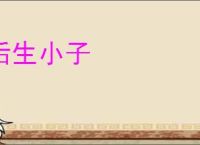 后生小子