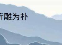 斫雕为朴
