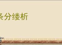 条分缕析