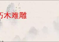 朽木难雕