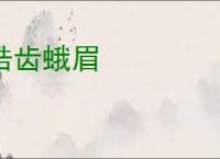 皓齿蛾眉