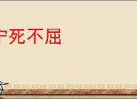 宁死不屈