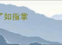 了如指掌