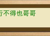 行不得也哥哥