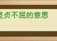 坚贞不屈的意思