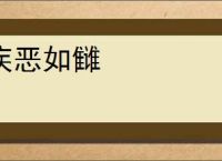 疾恶如雠