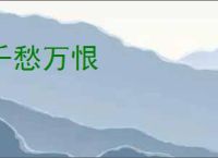 千愁万恨