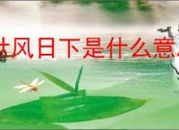 世风日下是什么意思