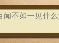 百闻不如一见什么意思