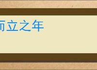 而立之年