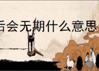后会无期什么意思