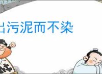 出污泥而不染