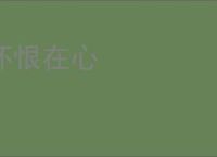 怀恨在心