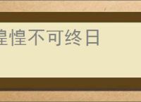 惶惶不可终日