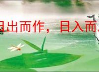 日出而作，日入而息