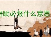 睚眦必报什么意思