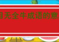 目无全牛成语的意思是什么