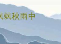 飒飒秋雨中
