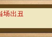 当场出丑