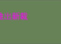 独出新裁