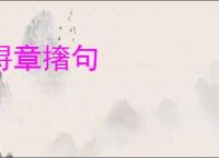 挦章撦句