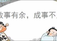败事有余，成事不足