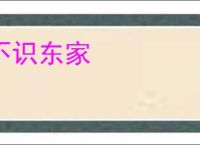 不识东家