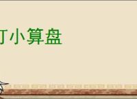 打小算盘