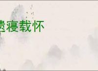 遗寝载怀