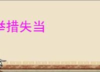 举措失当