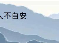 人不自安