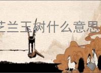 芝兰玉树什么意思