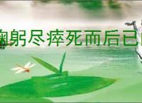 鞠躬尽瘁死而后已的意思