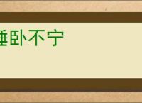 睡卧不宁