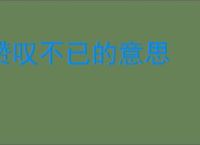 赞叹不已的意思