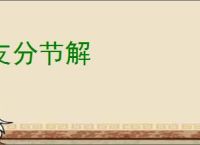 支分节解