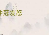 冲冠发怒