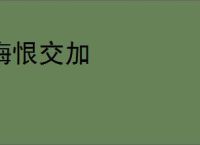 悔恨交加