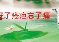 好了疮疤忘了痛