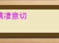 情凄意切