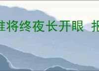 惟将终夜长开眼 报答平生未展眉