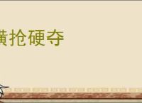 横抢硬夺