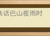 共话巴山夜雨时