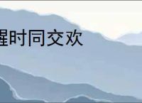 醒时同交欢