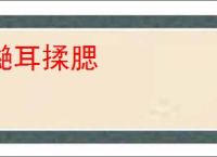 撧耳揉腮