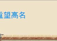 重望高名