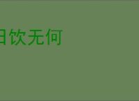 日饮无何