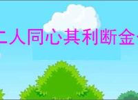 二人同心其利断金什么意思
